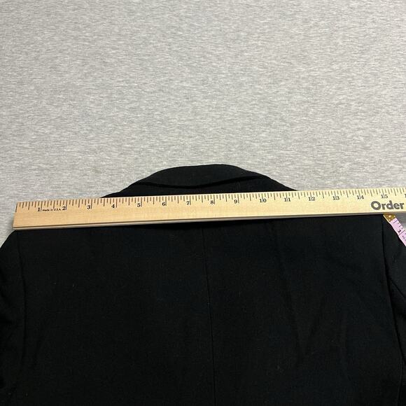 VTG Wool Jacket Blazer Womens Medium Black Academia Tailored Davison's Academia - Picture 14 of 16